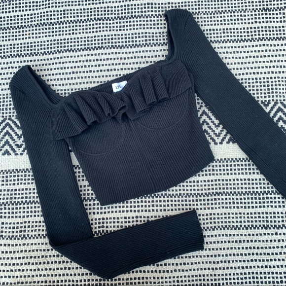 LPA Tops - LPA Cropped Bustier Knit Top size S